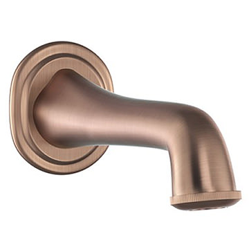 Jaquar Queens Prime Traditional Antique Copper Bath Spout with Wall Flange