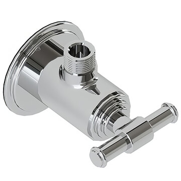 Jaquar Artize VIC Traditional Wall Mounted Round Angle Stop Valve with Wall Flange - Stick Handle