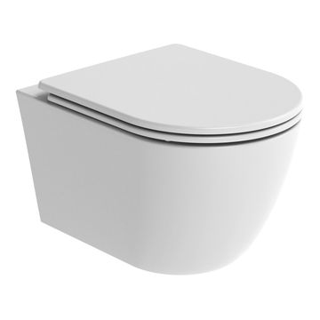 Tavistock Compass Round 340 x 495mm Wall Hung Rimless WC Pan
