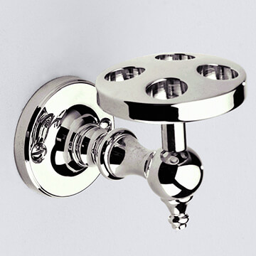 Silverdale Berkeley Round Wall-Mounted Chrome Toothbrush Holder
