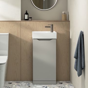 Tavistock Nimble Floorstanding Cloakroom Vanity Unit with Basin - 400 x 860mm - 1 Door