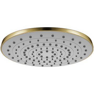 Flova Design Fixed Round Brushed Brass Rainshower - 225 x 225mm - Single Function