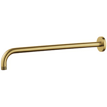 Flova Levo Contemporary Round Brushed Brass Shower Arm - Wall Mounted