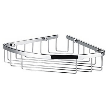 Flova Coco Wall Fixed Solid Brass Wired Corner Shower Basket - 205 x 205 x 55mm