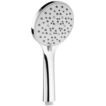 Flova Levo Contemporary Round Diamond Chrome Shower Handset 110 x 245mm - Five Spray Modes