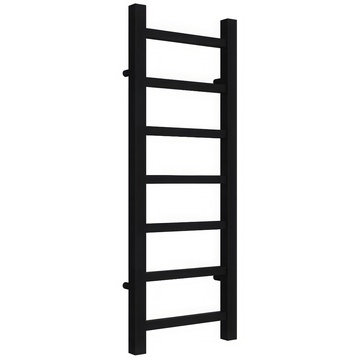 Reina Serena Small Straight Black Ladder Towel Rail - Mild Steel - 300mm Wide