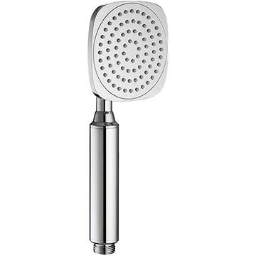 Flova Levo Contemporary Pressure Boost Diamond Chrome Shower Handset - Square - Single Mode