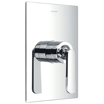 Flova Cascade Concealed Manual Chrome Shower Valve - Rectangular Trim - 1 Control