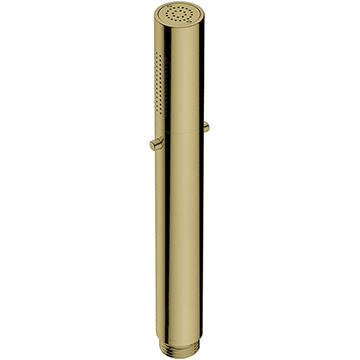 Flova Round Slim Pencil Brushed Brass Shower Handset - Two Spray Modes