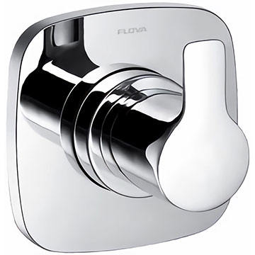 Flova Urban Diamond Chrome Concealed Shut Off Valve with 3 Way Diverter - 1 Control