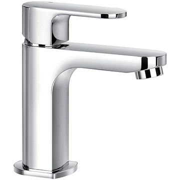 Flova Smart Contemporary Basin Mixer Tap with Clicker Waste - Flat Lever Handle