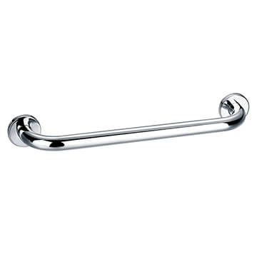 Flova Coco Small Chrome Grab Bath Rail - Diamond Chrome Finish - 400 x 87mm