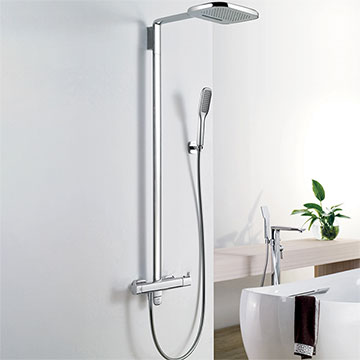 Flova Urban Chrome Exposed Thermostatic Shower Mixer Set