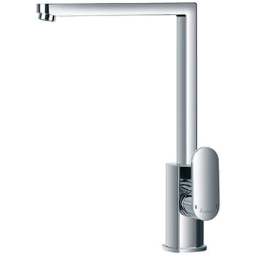 Flova Smart Chrome L-Shaped Kitchen Sink Mixer Tap with Swivel Spout - Lever Handle