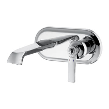Flova Liberty Concealed Basin Mixer Tap With Clicker Waste - Paddle Lever Handle