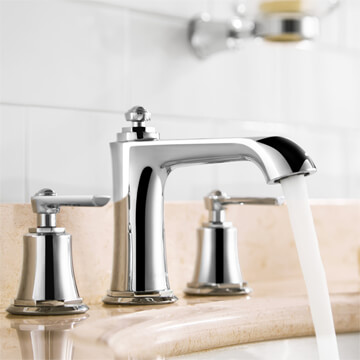 Flova Liberty 3 Hole Contemporary Basin Mixer Tap - Stick Handles