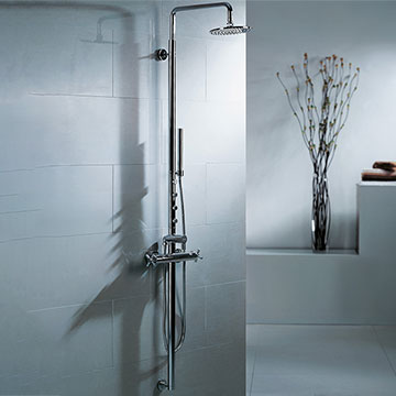 Flova XL Diamond Chrome Thermostatic Shower Column