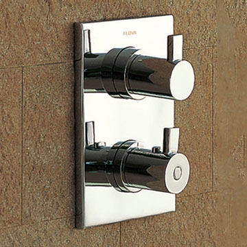 Flova Str8 Concealed Thermostatic Shower Valve with SmartBox - Chrome - 2 Controls