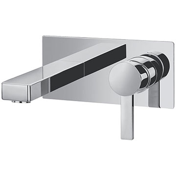 Flova STR8 2 Hole Chrome Basin Mixer Tap with Concealed SmartBOX - Lever Handle