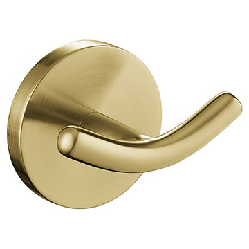 Flova Coco Contemporary Double Brushed Brass Robe Hook