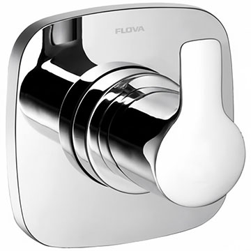 Flova Urban Concealed Thermostatic Chrome Shower Mixer Valve - 1 Control - Square Trim
