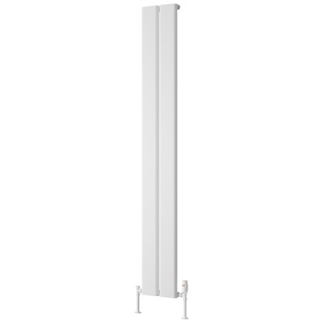 Reina Caldaro Dual-Fuel Vertical Flat Panel Designer Radiator - Aluminium