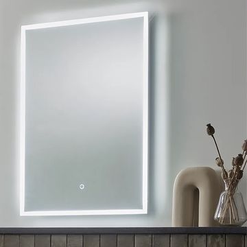 Tavistock Cadence Rectangular Borderlit Illuminated Mirror with Demister Pad and Socket