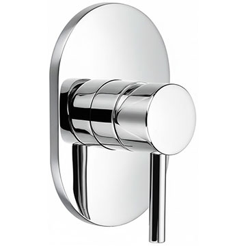 Flova Levo Concealed Manual Chrome Shower Valve - Oval Trim - 1 Control