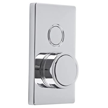 Tavistock Axiom Thermostatic Chrome Concealed Shower Valve - Rectangular Trim - 2 Controls