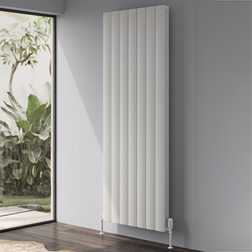 Reina Loco Vertical Curved Designer Radiator - Aluminium - Double Panel - 1800mm High