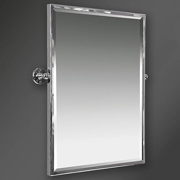 Miller Classic Swivel Rectangular Mirror 545 x 610mm - Chrome Fixing and Brackets