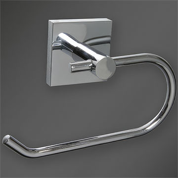 Miller Cube Contemporary Wall Mounted Chrome Toilet Roll Holder