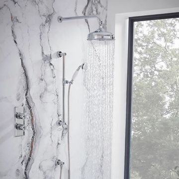 Tavistock Cheltenham Traditional Chrome Thermostatic Concealed Valve with Shower Set