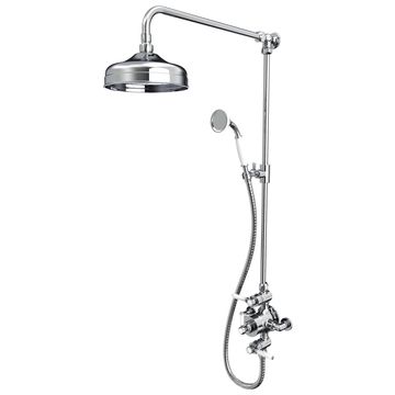 Tavistock Lansdown Traditional Exposed Dual Control Thermostatic Mixer Valve with Riser Kit