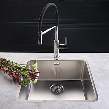 Reginox Kansas Stainless Steel Inset Kitchen Sink with Strainer Waste - 1 Bowl - Image