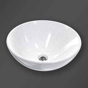 Miller 395mm Round Countertop White Basin
