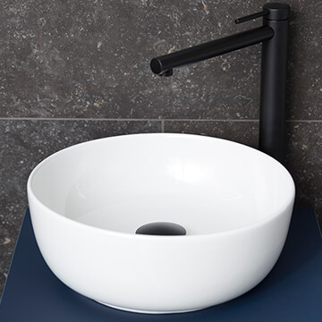 Miller 330mm Round Countertop White Basin