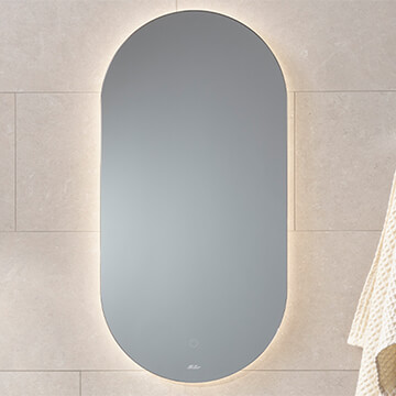 Miller Ambient Oval LED Backlit Mirror with Demister Pad
