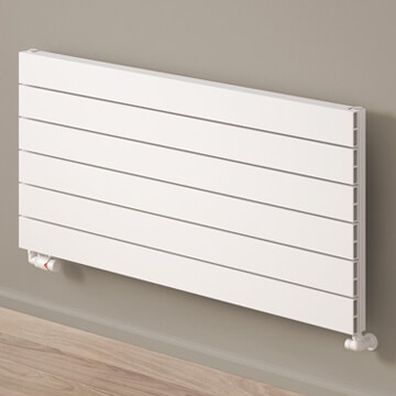 Reina Rienza Horizontal Flat Panel Radiator - Aluminium - 565mm High