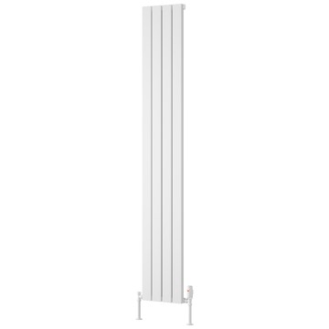 Reina Piatto White Vertical Flat Designer Radiator - Aluminium - Single Panel
