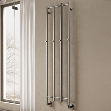 Reina Solara Dry Electric Towel Rail with LCD Display - 400 x 1500mm - Stainless Steel