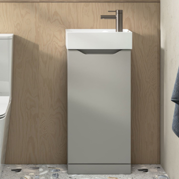 Tavistock Nimble Floorstanding Cloakroom Vanity Unit with Basin - 400 x 860mm - 1 Door