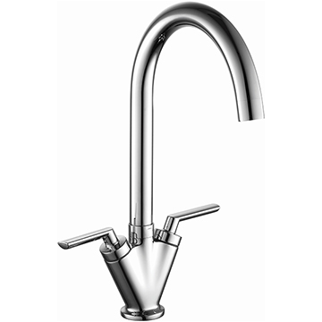Kartell K-Vit Flite Contemporary Flying Swan Polished Chrome Kitchen Sink Mixer Tap