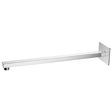 Flova Quba Diamond Chrome Finish Square Shower Arm - Wall Mounted - 395mm Projection