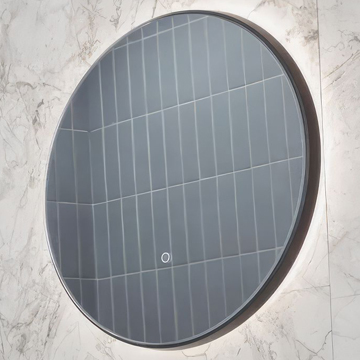 Tavistock Oxygen Round Backlit Illuminated Mirror with Demister Pad and Touch Switch