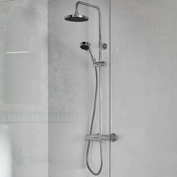 Triton Dene Chrome Contemporary Bar Diverter Mixer Shower Set