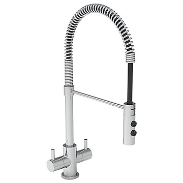 Reginox Titania Professional Pull-Out Kitchen Mixer Tap with Swivel Spout - Chrome