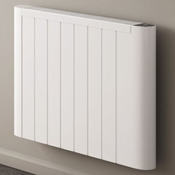 Reina Serre White Flat Panel Dry Electric Radiator with LED Display - Aluminium