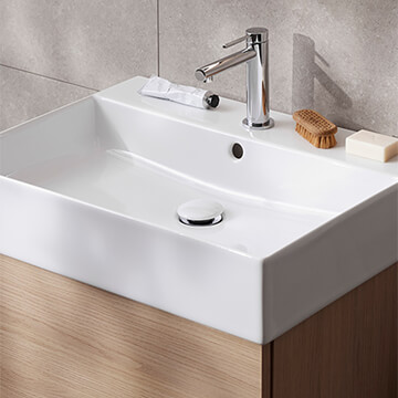 Miller Bloc Wall Hung Ceramic Basin
