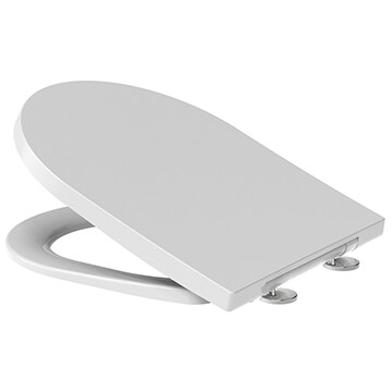 Tavistock Levant D-Shaped White Wrap Over Soft Close Toilet Seat